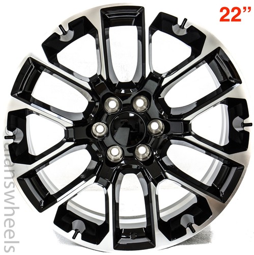 4 NEW Cadillac Escalade Gloss Black Machined 22” Replica