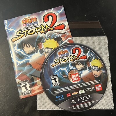 Naruto Shippuden: Ultimate Ninja Storm 2 (PS3) GAME DISC & MANUAL - CLEAN/TESTED
