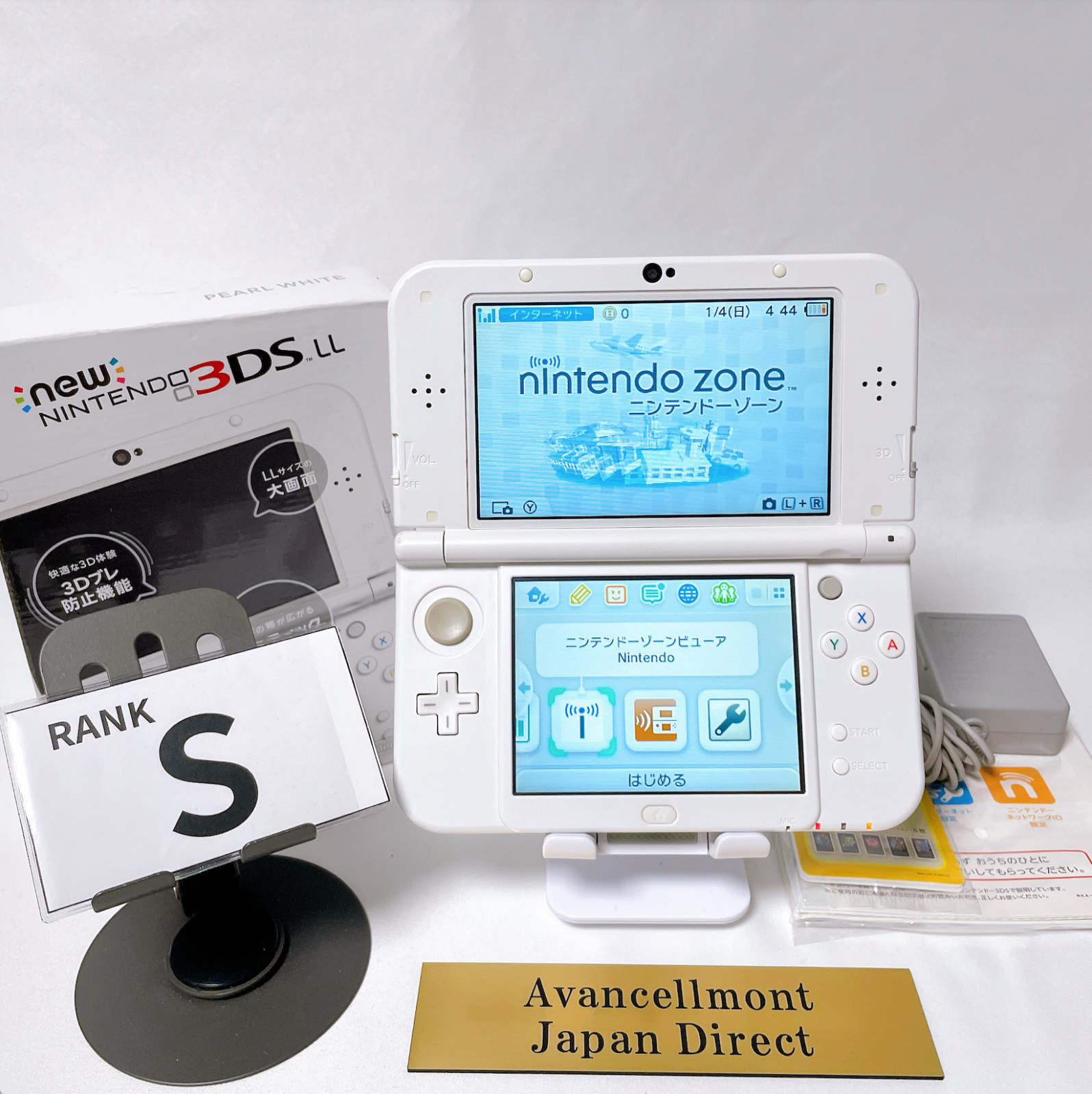 Dual IPS w/Box】New Nintendo 3DS XL LL Pearl White NTSC-J