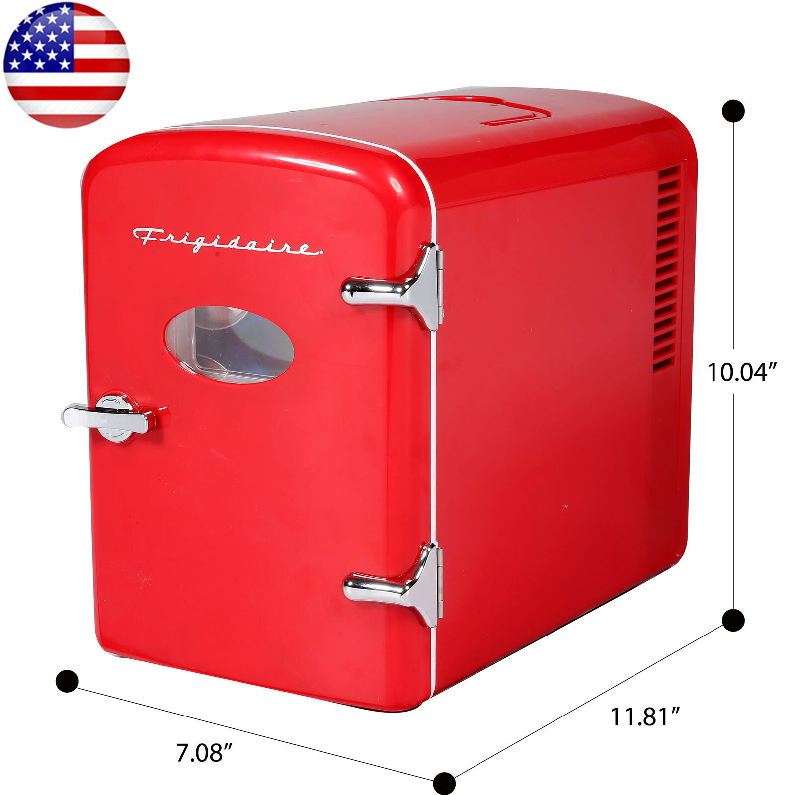 Frigidaire Portable Retro Extra Large 9 Can Capacity Mini Refrigerator EFMIS175