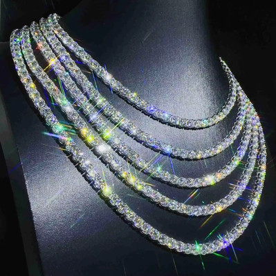 6mm Real MOISSANITE 16 inch tennis chain