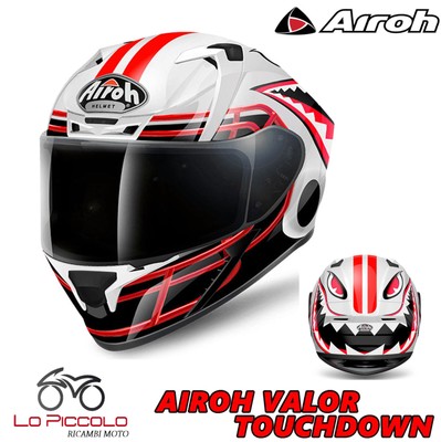 VATD38 Helm Airoh Valor Touchdown Weiß Glänzend XL Integral Full Face Gloss