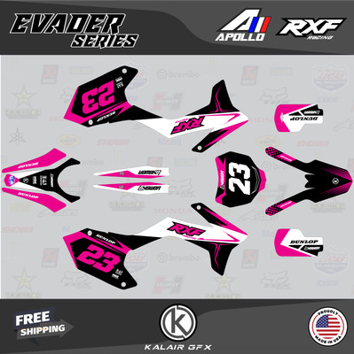 Graphics Kit for Apollo RXF Freeride 150 190 Evader Series - Magenta