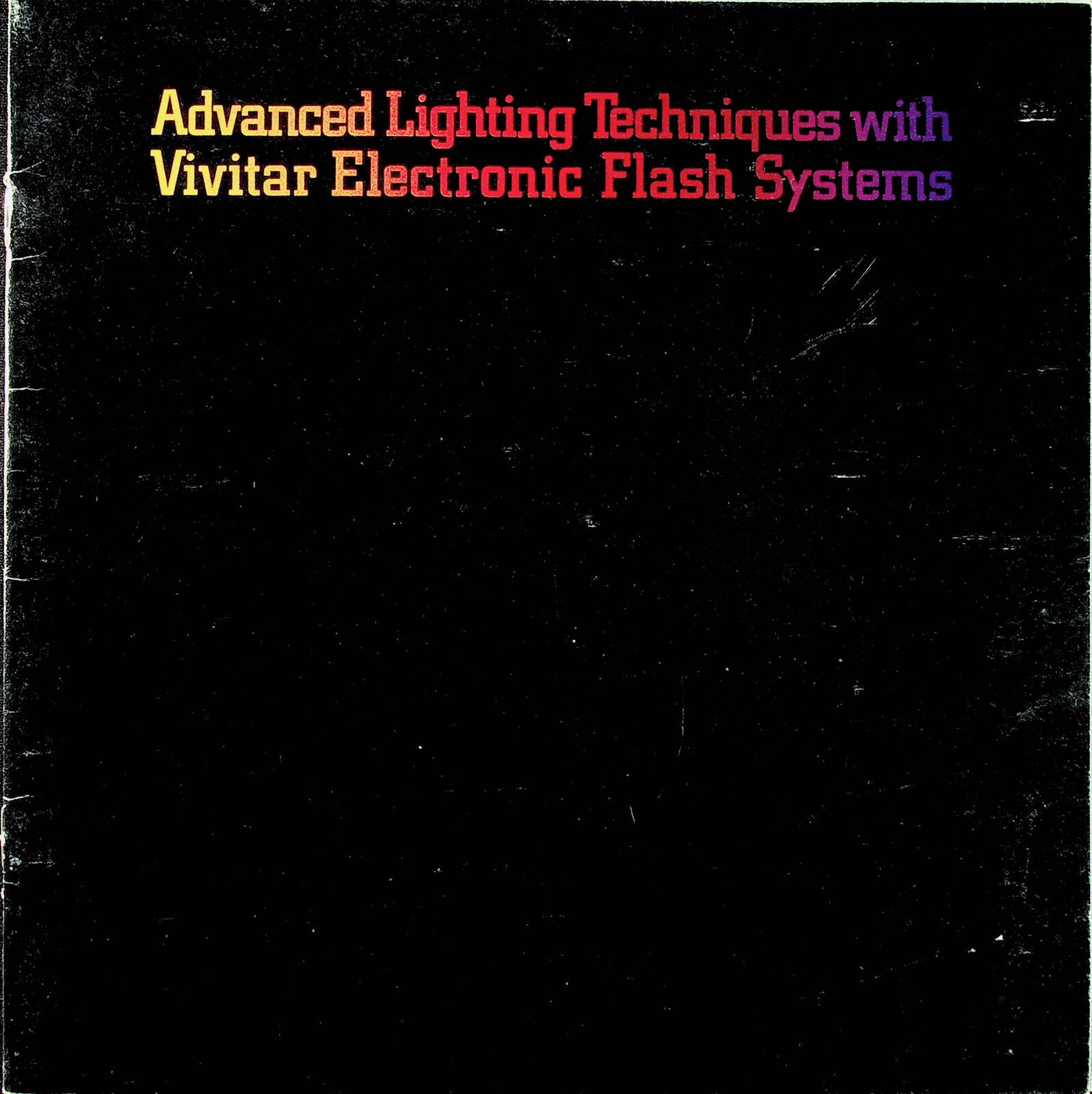 Vivitar Electronic Flash Advanced Lighting Techniques Promotio...