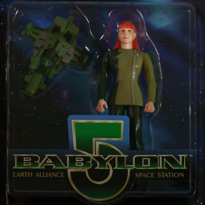 Rare Babylon 5 Telepath Lyta Alexander Figure  With Green Ship  