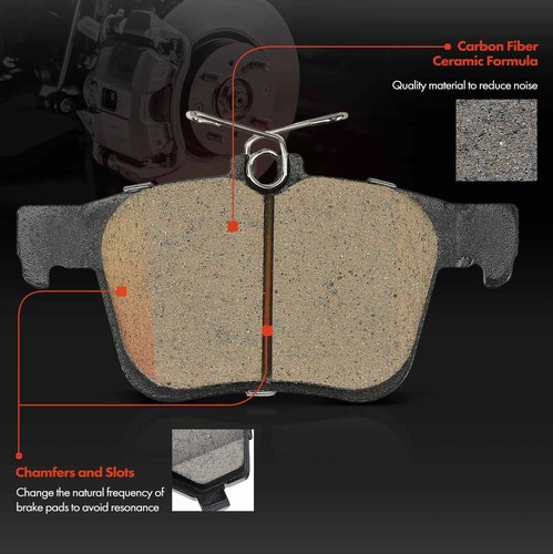 6x Rear Drilled Brake Rotor & Ceramic Brake Pad for VW Golf Jetta Tiguan Audi Q3