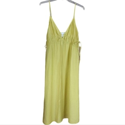 NWT H&M Yellow-green Maxi Dress Women's Medium 