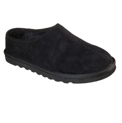 

Skechers Mens Memory Foam Renten Lamato Faux Fur Clog Тапочки (черный, 9)