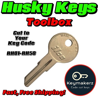 Husky Toolbox Keys Replacement Spare key Cut to Code RH01-RH50