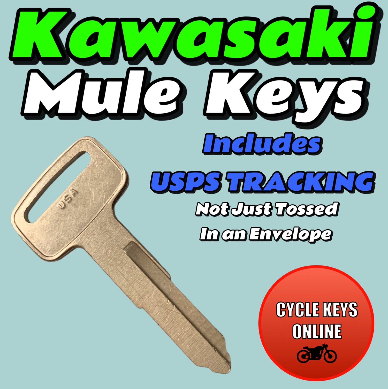 1562 スペアキー Kawasaki Mule keys cut by code to key codes B11112-B14433 | eBay