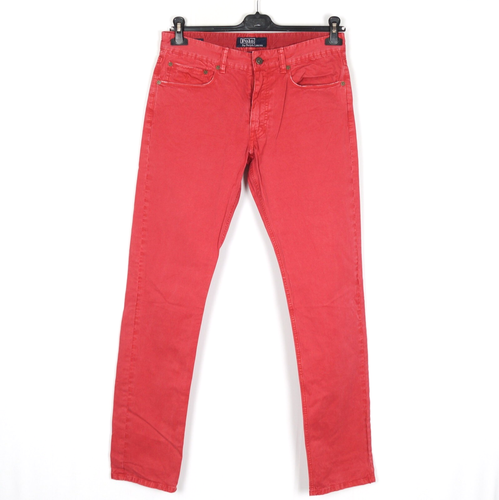 POLO RALPH LAUREN FINE EUROPEAN TAILORING Herren Hose Größe W32 L34 Rot