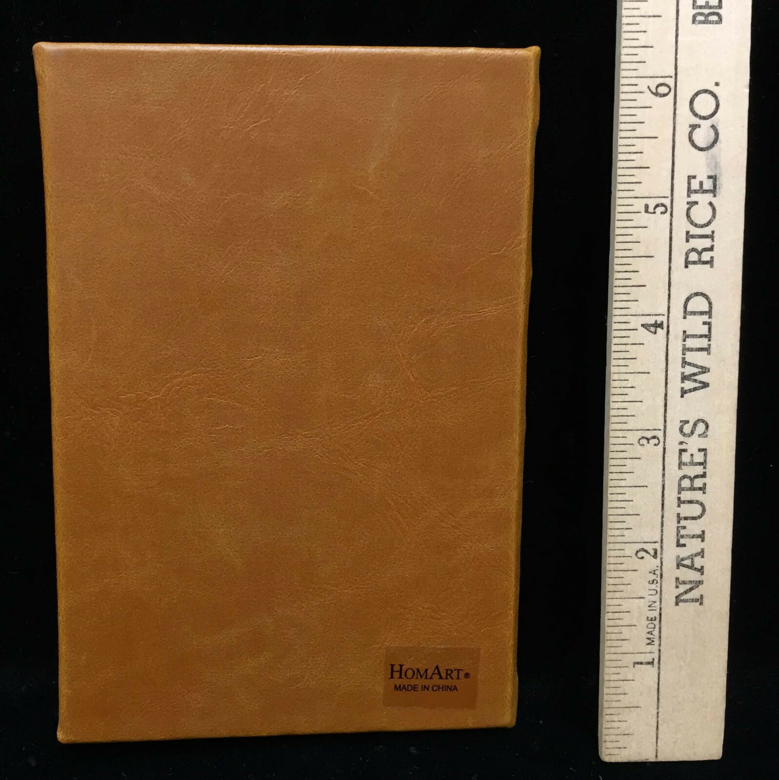 Notes Notebook Brown Faux Leather Embossed Feather Design 6x4 Lined Paper