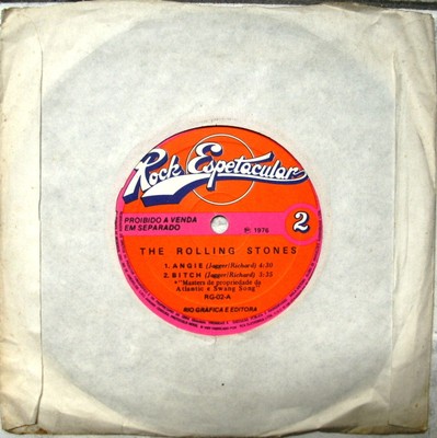 rolling stones angie its only rock n roll  2 7" brazil 1976