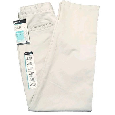 Lee Womans Size 10 Jeans At the Waist Hidden Elastic Waistband Stretch Beige NWT