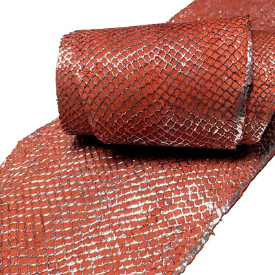 Silver Metallic Soft Salmon Skin Leather Orange Single One