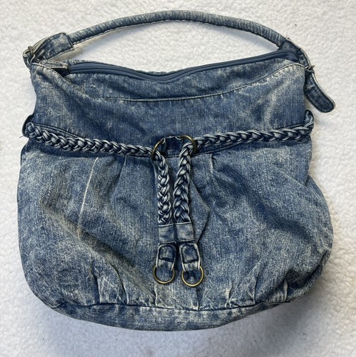 【GRANCY】DenimpantsStyle ShoulderBag Vintage Denim Shoulder Bag | Y2K Streetwear Grunge Handbag