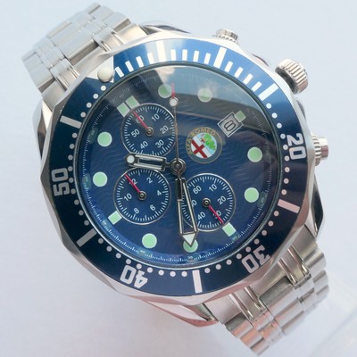 Alfa Romeo Quadrfoglio Classic Car Accessory Diver Seamaster Chronograph Watch