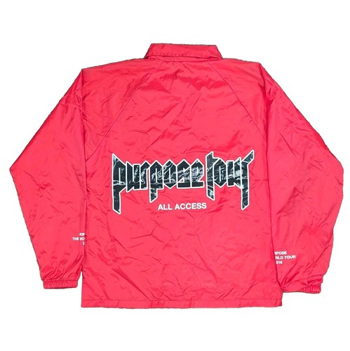 Justin Bieber Purpose Tour All Access windbreaker - SIZE S Justin Bieber Purpose Tour All Access windbreaker - SIZE S