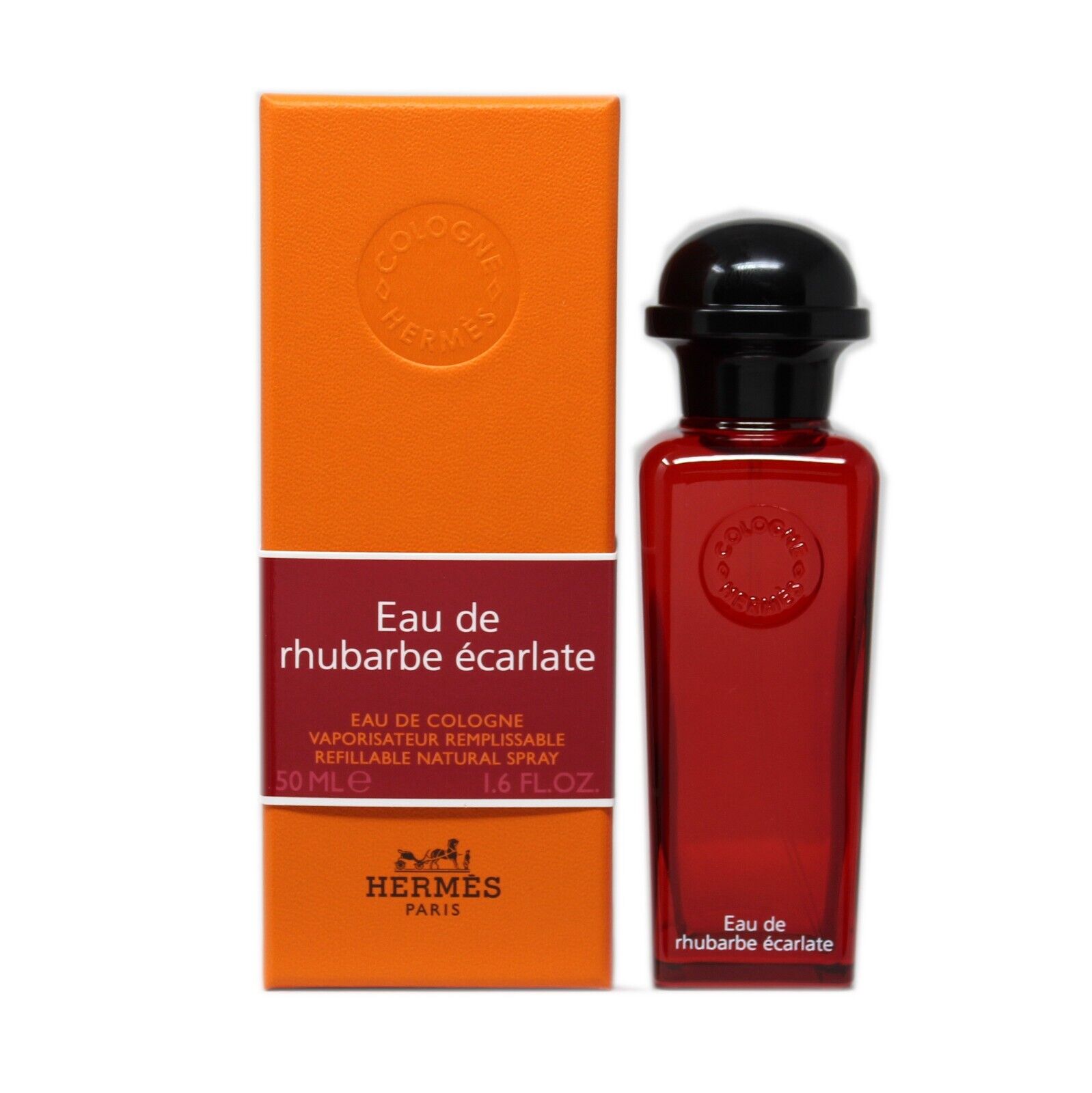 HERMES EAU DE RHUBARBE ECARLATE EAU DE COLOGNE REFILLABLE HERMES EAU DE RHUBARBE ECARLATE EAU DE COLOGNE REFILLABLE