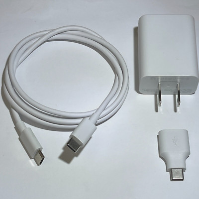Google Pixel Charger 18W with USB-C to USB-C Cable & OTG Adapter  Original