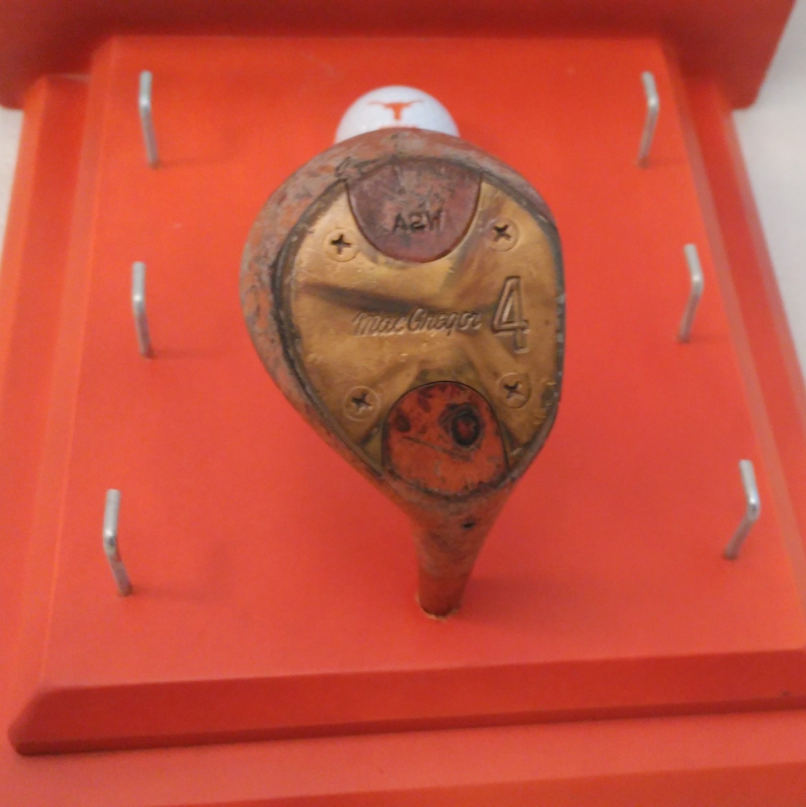 Texas Longhorn Golf Themed Key Holder / Hat Rack