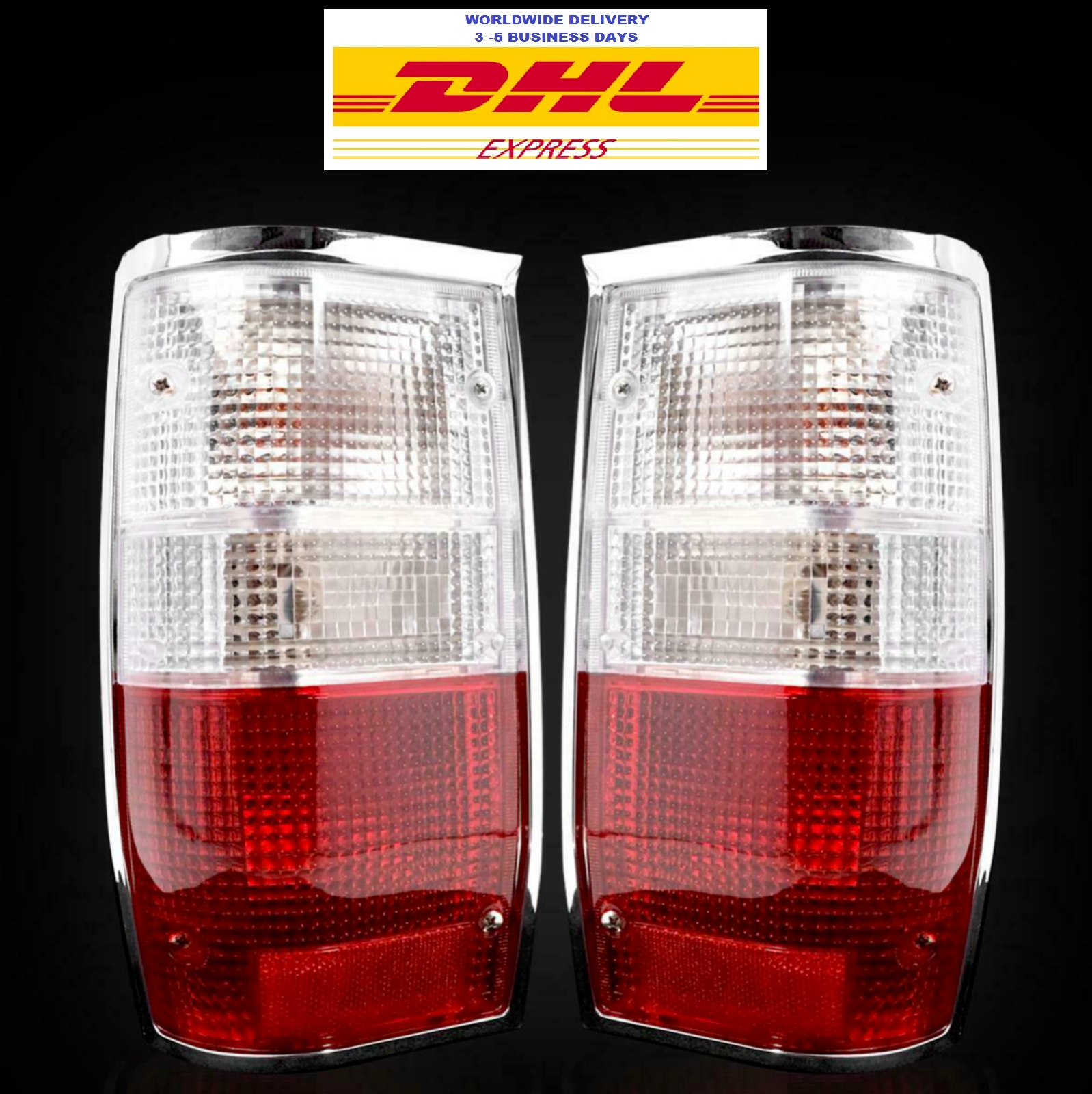 Fit 86-97 Mitsubishi L200 DODGE RAM COLT MIGHTY MAX Clear Red Tail