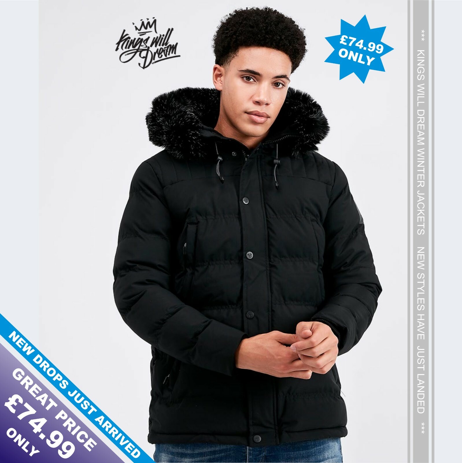 kings will dream fenji fur parka jacket