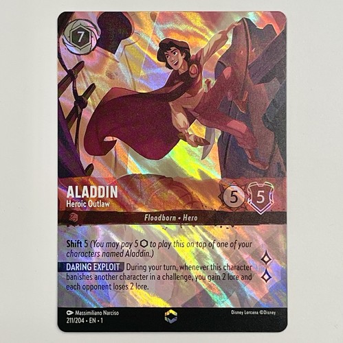 ALADDIN Heroic Outlaw 211/204 ENCHANTED FOIL 2023 Disney