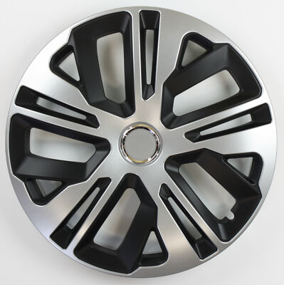 Radkappen Radzierblenden universal 4er PACK 14 Zoll RAVEN RING MIX silver black