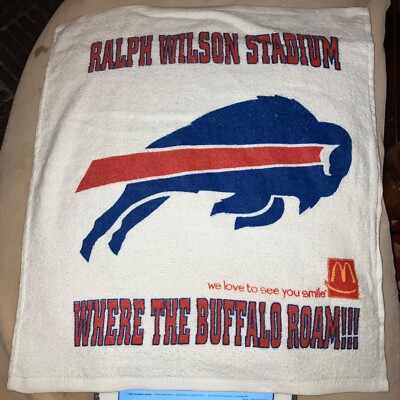 BUFFALO BILLS RALPH WILSON STADIUM THROW TOWEL MCDONALDS BRAND NEW 