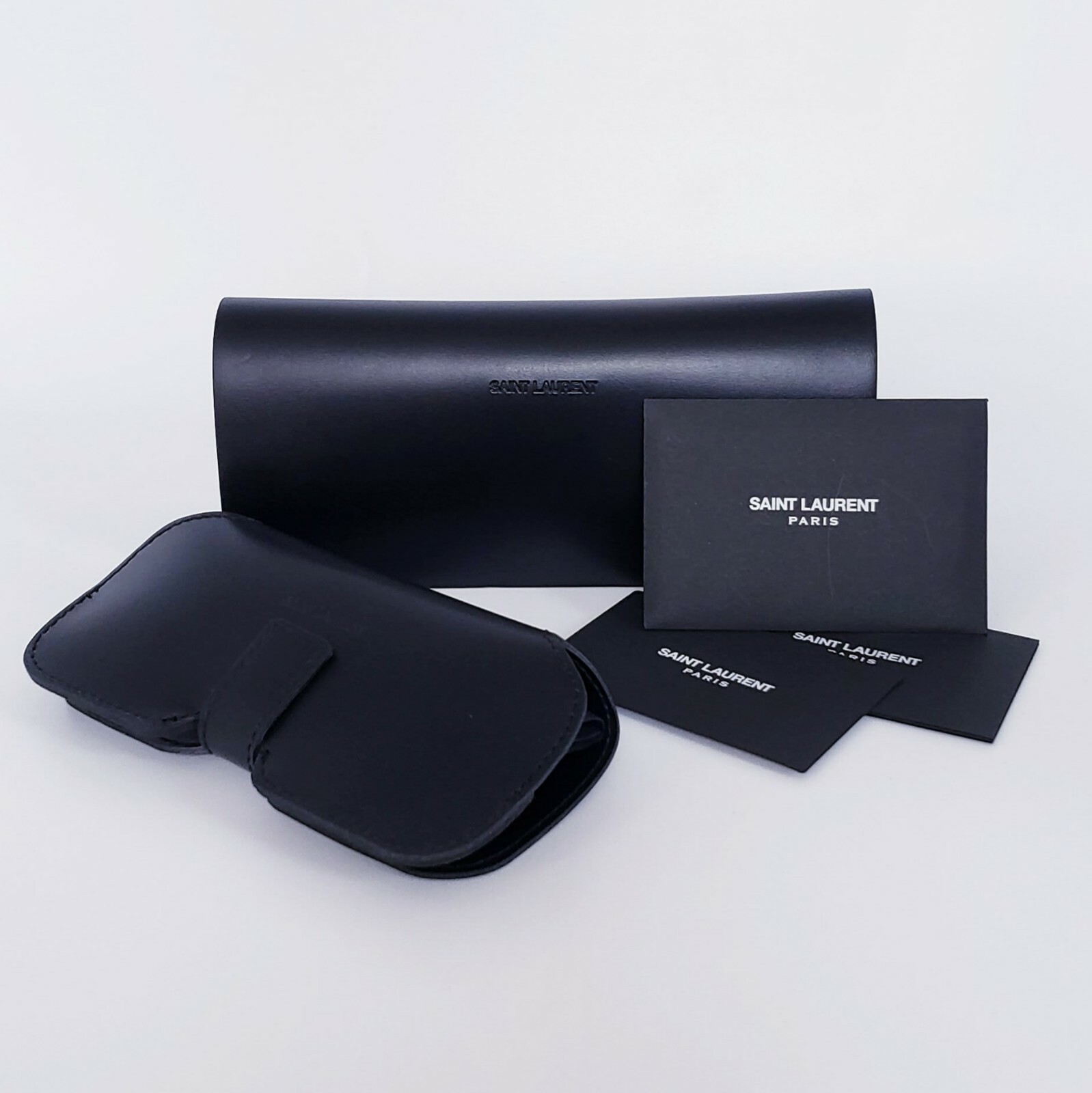 Pre-owned Saint Laurent Ysl Sl249 Core Metal Cat Eye Black Sunglasses 99mm