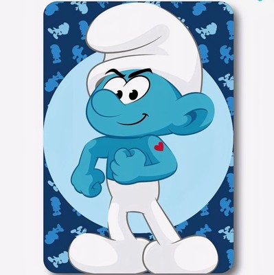 Die Schlümpfe Smurfs Hefty Decke - Fleece Decke - Kuscheldecke - 100 cm x 140 cm