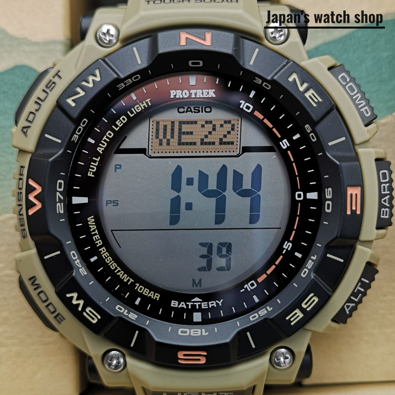 CASIO PRO TREK PRG-340SC-5JF Black Climber Line Men's Watch