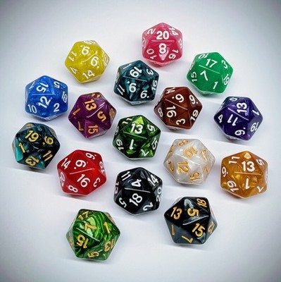 W20 Würfel marmoriert D20 Dice marble RPG Dnd D&D Magic Livecounter