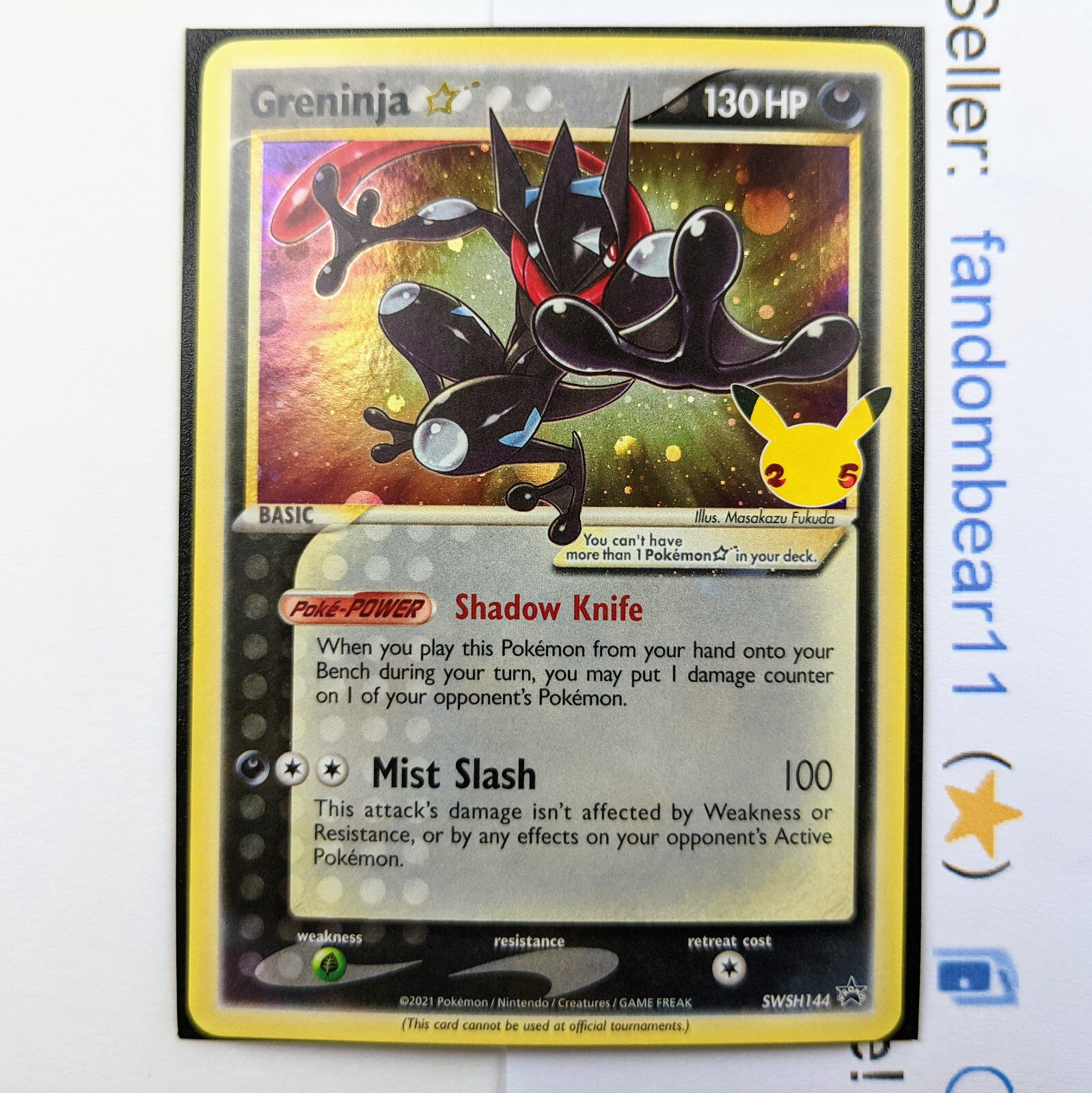 Greninja ゴルドスター Celebrations プロモカード新品未開封 Greninja Gold Star SWSH144 Celebrations Ultra Rare Promo