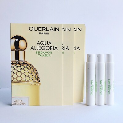 3 Pc x Guerlain Aqua Allegoria Bergamote Calabria Eau de Toilette mini Spray 1ml