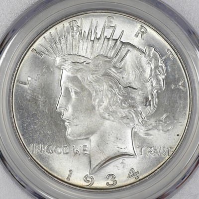 1934 D PEACE SILVER DOLLAR S$1 NGC CERTIFIED MS 63 MINT STATE  (731)