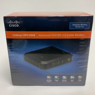 NEW! Cisco Linksys DPC3008 Advncd DOCSIS 3.0 Cable Modem