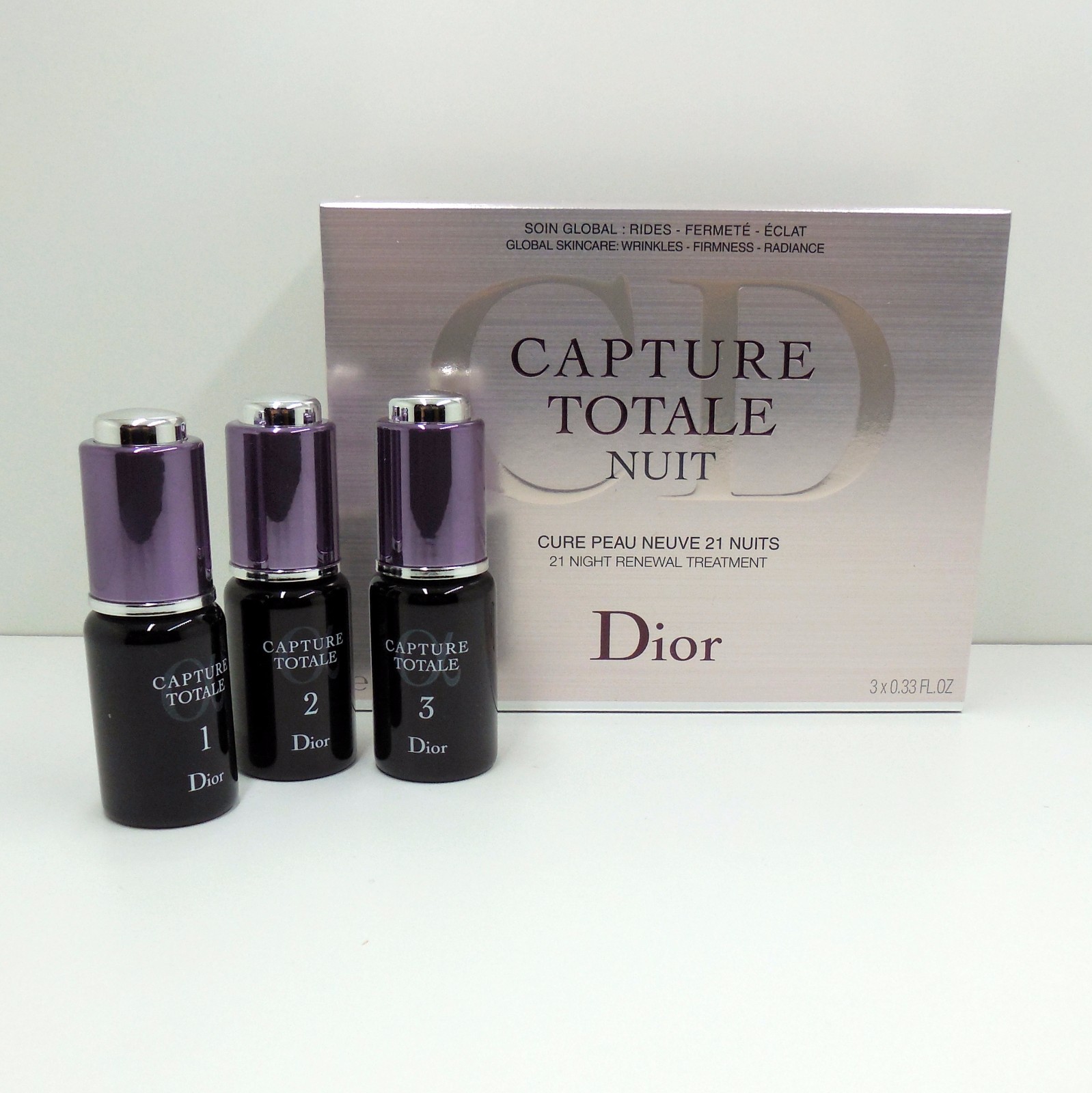 DIOR CAPTURE TOTALE NUIT 21 NIGHT RENEWAL TREATMENT SET OF 3