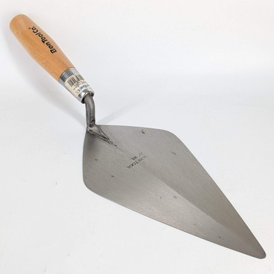 BonTool 72-452 Wide London Brick Trowel 11'' x 5-1/4'' w/ Wood Handle