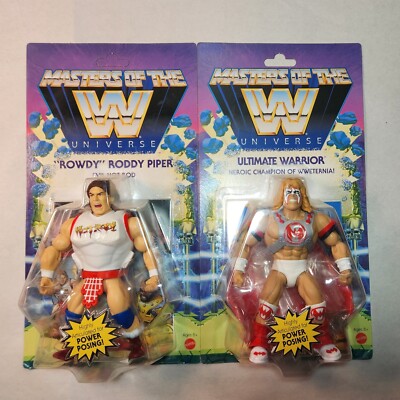 Masters Of The WWE Universe Rowdy Roddy Piper And Ultimate Warrior. New!