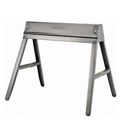 PRO SOURCE Folding Steel Sawhorse: Sturdy Space Saving Design, 29'' H x 31'' L