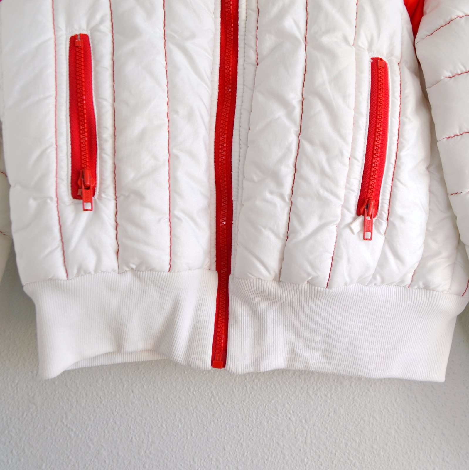 Black Bear Seattle Kids Sz Large Vintage Puffer Coat Red White