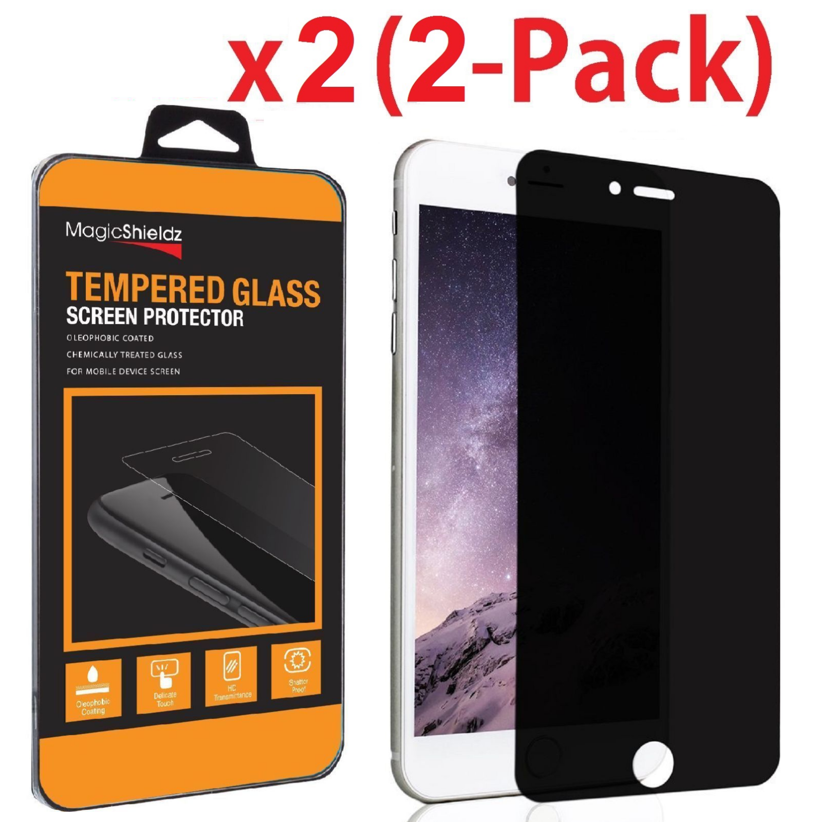 9h Privacy Anti-Spy Tempered Glass Screen Protector For Iphone X 6 6s 7 8 Plus