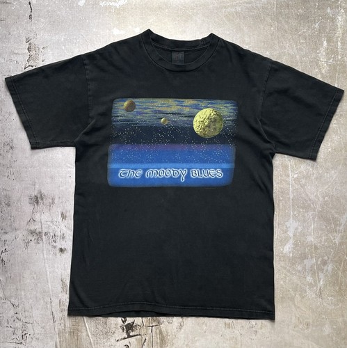 Vintage 1996 The Moody Blues Giant Tag Band Tee Shirt Faded