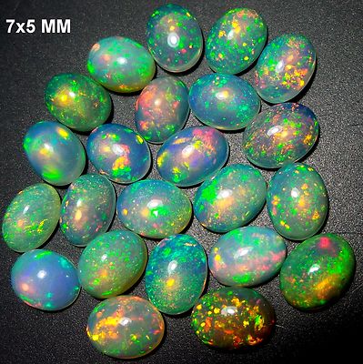 10x8 9x7 8x6 7x5 6x4 MM Natural Top Rainbow Fire Ethiopian Opal Oval Shape Cabs