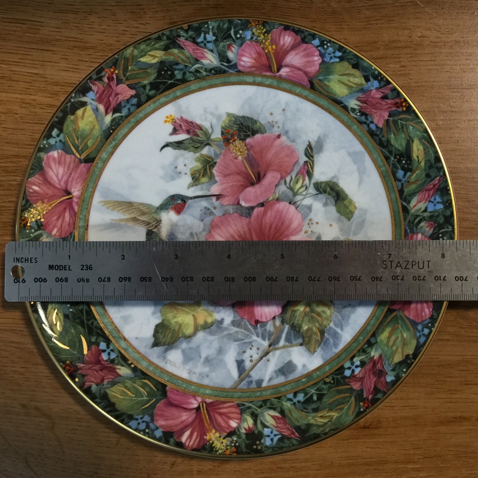 Imperial Hummingbird Theresa Politowicz Franklin Mint Collector Plate