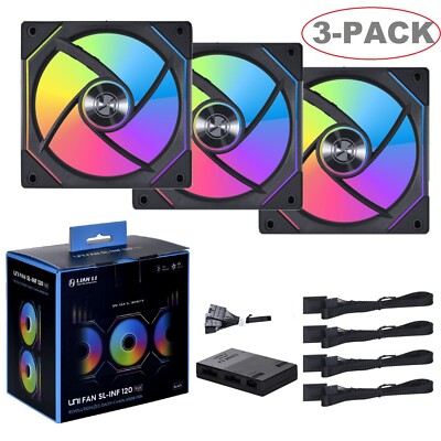 Lian Li 120mm UNI FAN SL-INFINITY ARGB Case Fan 3-Pack w Controller & L-Connect3