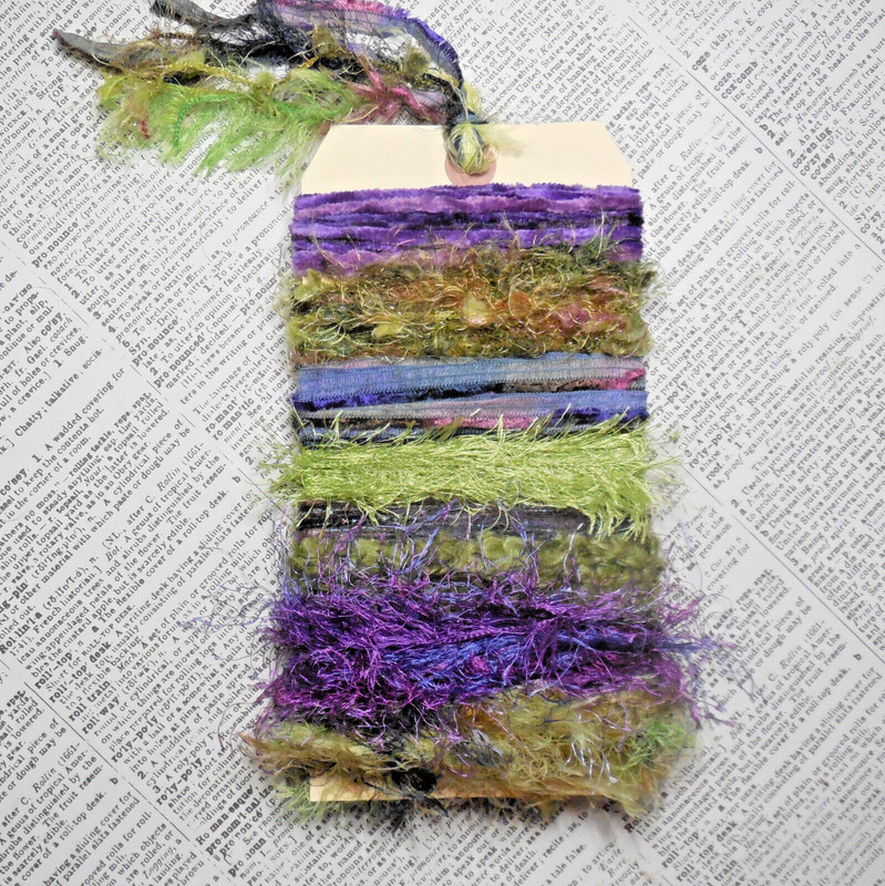 Fiber Art Yarn 24 Yds "Flower & Moss" Crafts Weaving