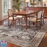 YOH Boho Washable Rug 9x12, Mauve Grey Vintage Non Slip Area Rug, Distressed Indoor Carpet for Living Room Bedroom Kitchen Office